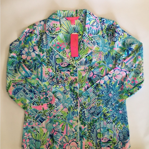 Lilly Pulitzer Other - Lilly Pulitzer "Lilly's House" Pajama Top XXS NWT